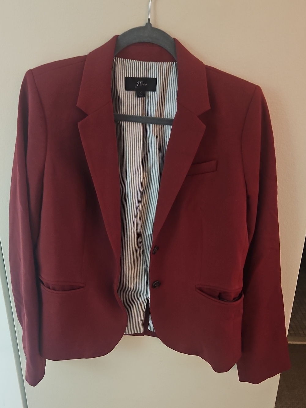 J. Crew Women's Wine Red Blazer - M